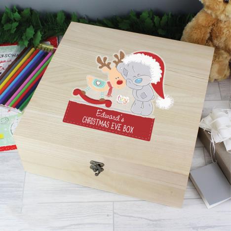 Personalised Tiny Tatty Teddy Large Wooden Christmas Eve Box Extra Image 2